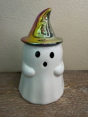 Target Bullseye Halloween Ceramic Vessel Ghost With Rainbow Hat 2026👻